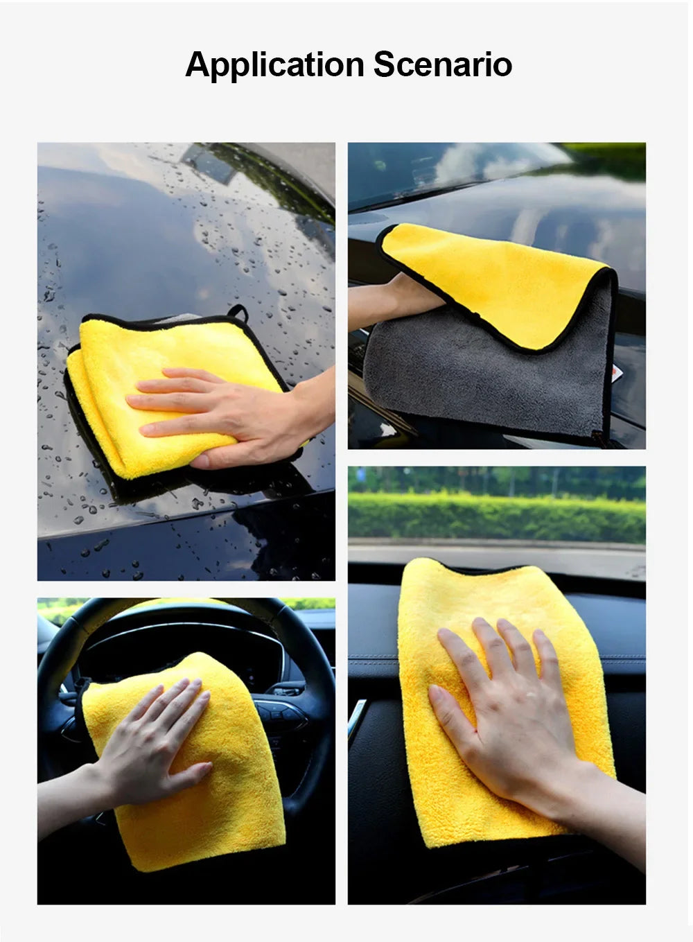 Car Wash USA Microfiber Towel 30*30CM / 30*60cm Car Cleaning Drying Cloth Care Cloth Car Wash Towel Kitchen Towel