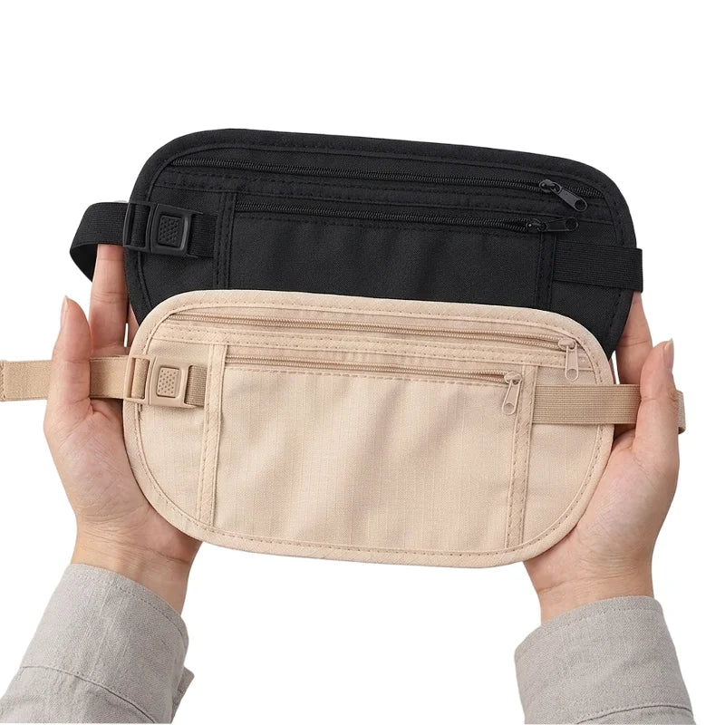 Running Waist Bag Canada Double-Layer Concealed Fanny Pack Slim Anti-Theft Travel Money Belt Waterproof Belt Bag for Men & Women Sports