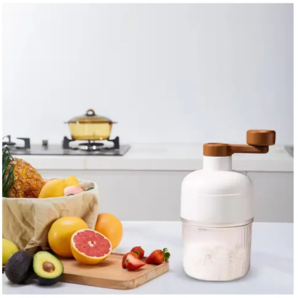 Shaved Ice Machine Snow Cone Machine Manual Portable Ice Crusher and Shaved Ice Machine BPA Free for Home Kitchen and Picnic