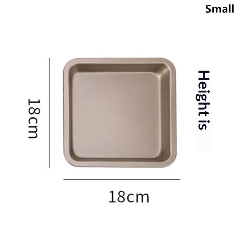 6/8 Inch Non-stick Square Baking Tray, Carbon Steel Oven Bakeware, Toast Bread Pizza Pie Cake Baking Mold Pan