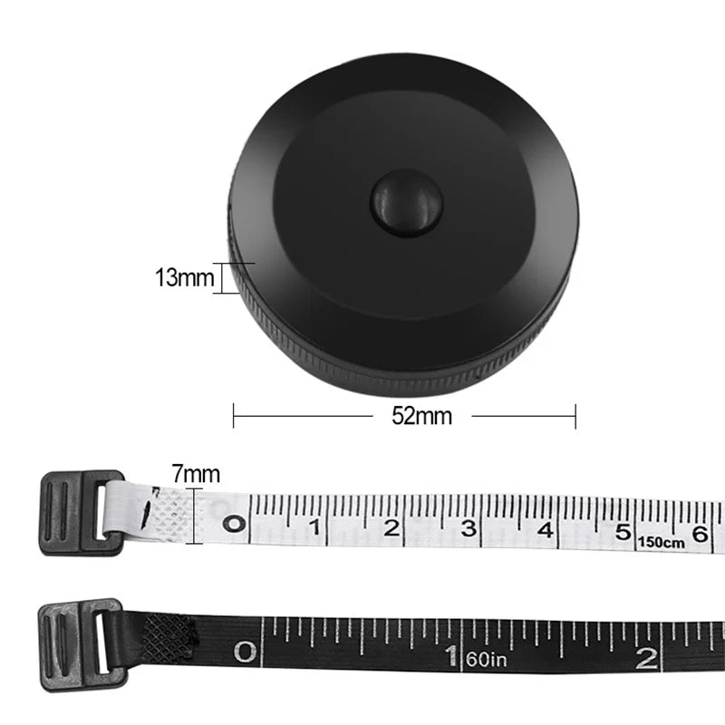 150cm Mini Tape Measure Keychain Canada Tailor Ruler Measuring Tape Clothing Size Tape Measure Portable Sewing Tool Accessory