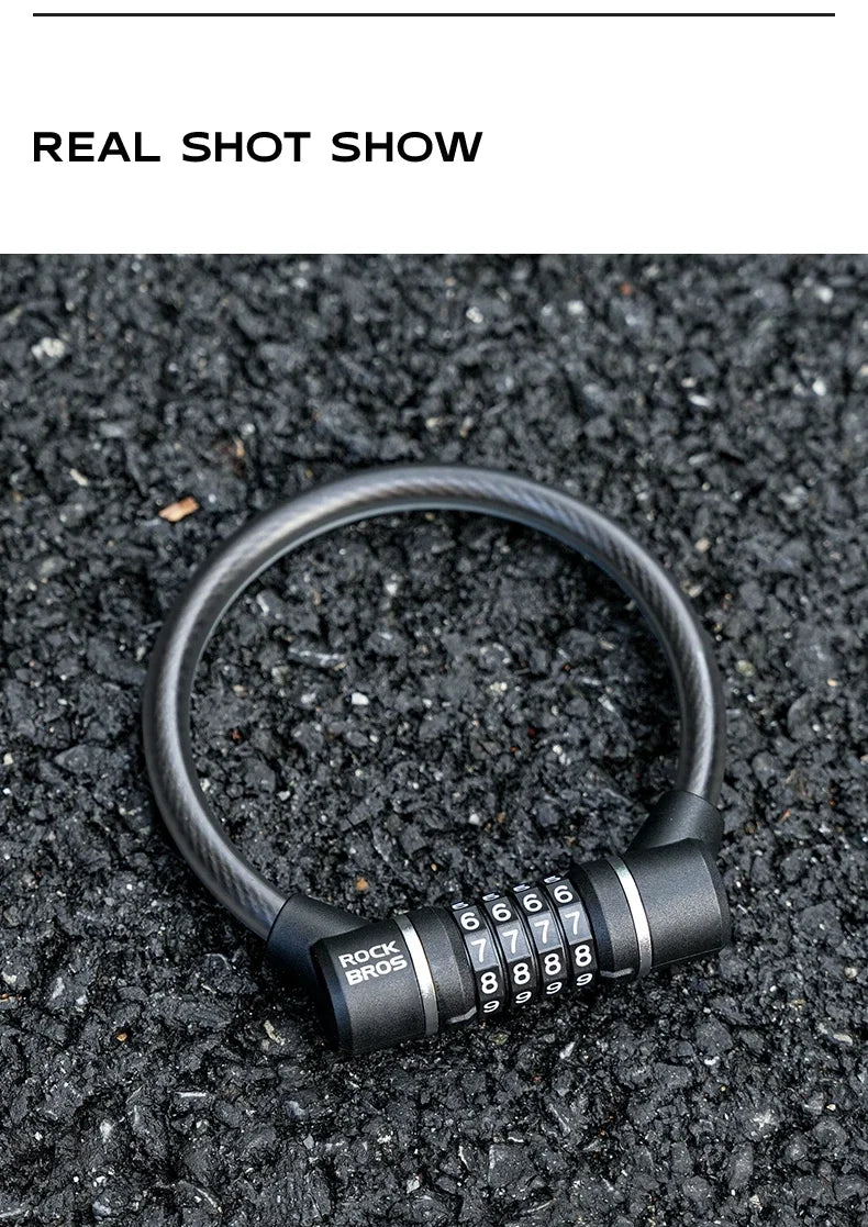 Canada Portable Bicycle Lock Ultra-Light Steel Cable Bike Lock 4-Digit Password PVC Waterproof Steel Password Lock MTB Road