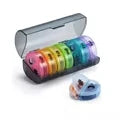 Weekly Pill Organizer USA Portable Travel Medicine Box, 21-Compartment 3-Times-a-Day Case for Vitamins, Supplements & Fish Oil