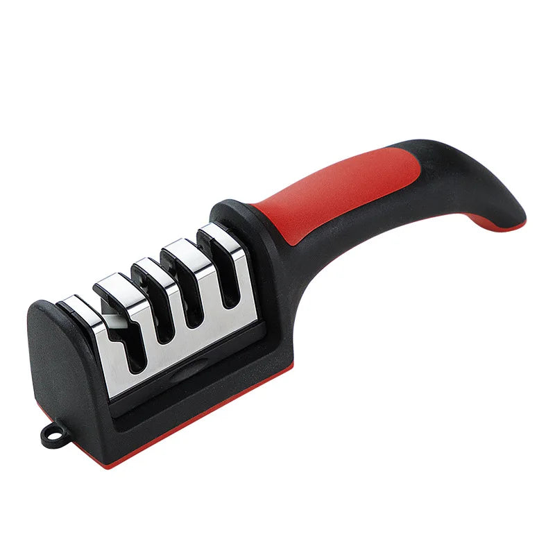 Knife Sharpener Kitchen Multifunctional Handheld Fast Sharpening Stone Three-stage Cutting Knife Kitchen Supplies