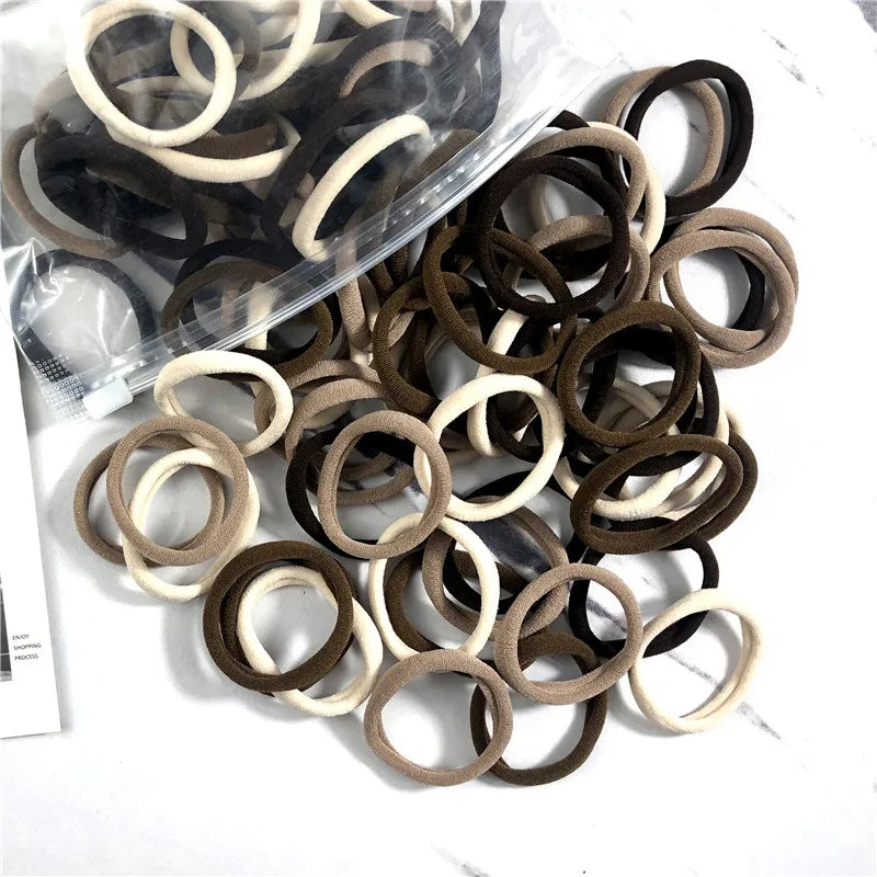 20/50PCS Hair Bands Canada for Women & Girls Basic Hair Rubber Ties 4cm Simple Elastic Ponytail Holders Hair Accessories