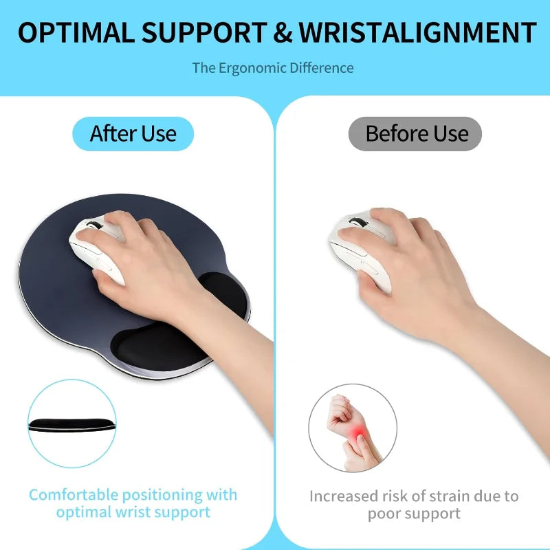 Gradient Mouse Pad USA Ergonomic Wrist Support Non-Slip Mouse Mat for Office & Gaming
