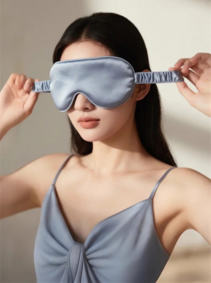 Double-Sided Silk Sleeping Eye Mask Canada Light Blocking Breathable Travel Sleep Eyeshade Protective Eyewear