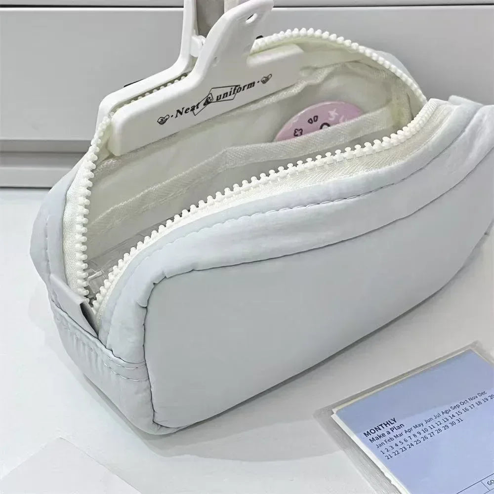 Simplicity Solid Color Pen Bag Canada Zipper Design Large Capacity Pencil Case Portable Stationery Organizer for Students Back to School