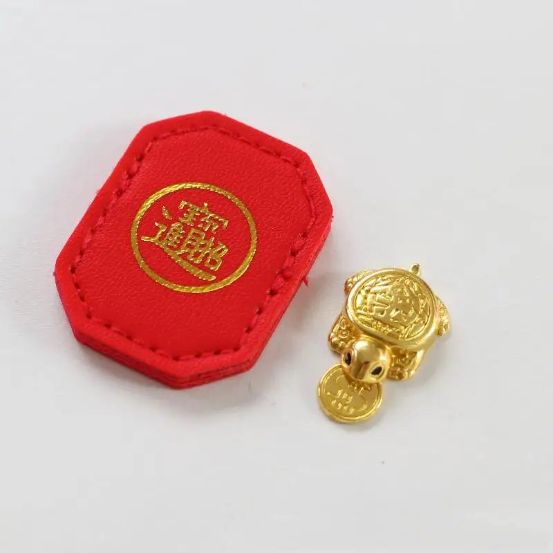 Lucky USA Turtle Wallet Charm Money-biting Turtle Ornaments Decor For Longevity Protection & Financial Stability