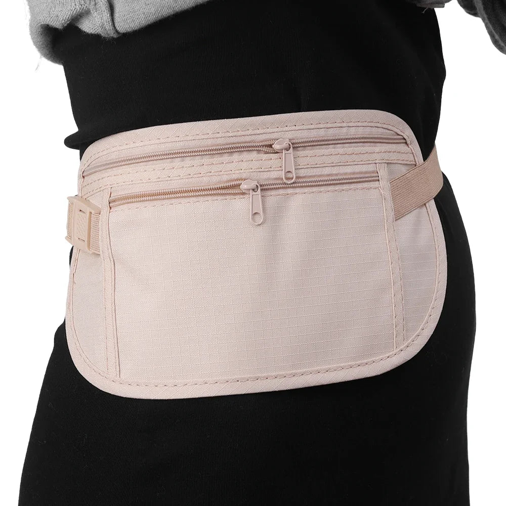 Running Waist Bag Canada Double-Layer Concealed Fanny Pack Slim Anti-Theft Travel Money Belt Waterproof Belt Bag for Men & Women Sports
