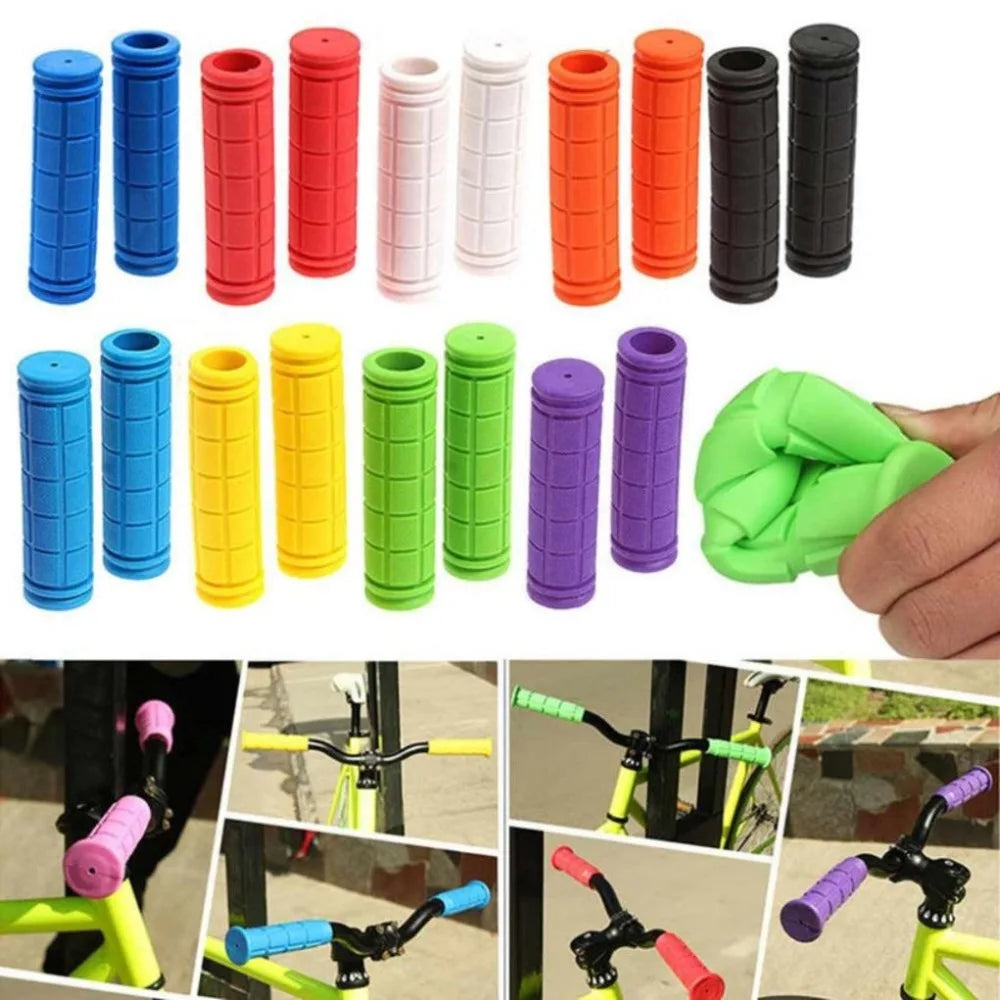 Bicycle Handlebar Grips USA Rubber Bilateral Lock-On Non-Slip MTB Mountain Bike Grips, Cycling Bike Accessories