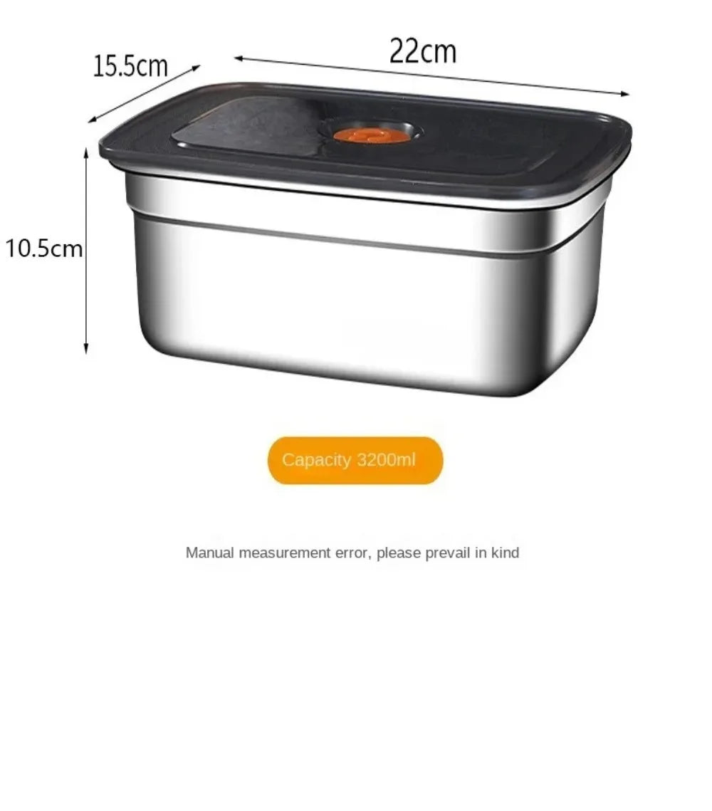 Stainless Steel Camping USA Lunch Box Sealed Microwave Suitable Bento Box Leak-proof Large Capacity Refrigerator Freezer Storage Box