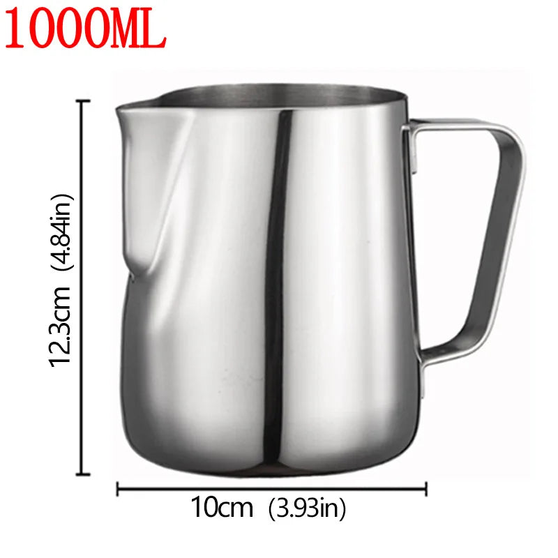 Stainless Steel Milk Frother Jug Canada Coffee Milk Frothing Pitcher Measurement Jug Espresso Barista Tool Coffee Accessories