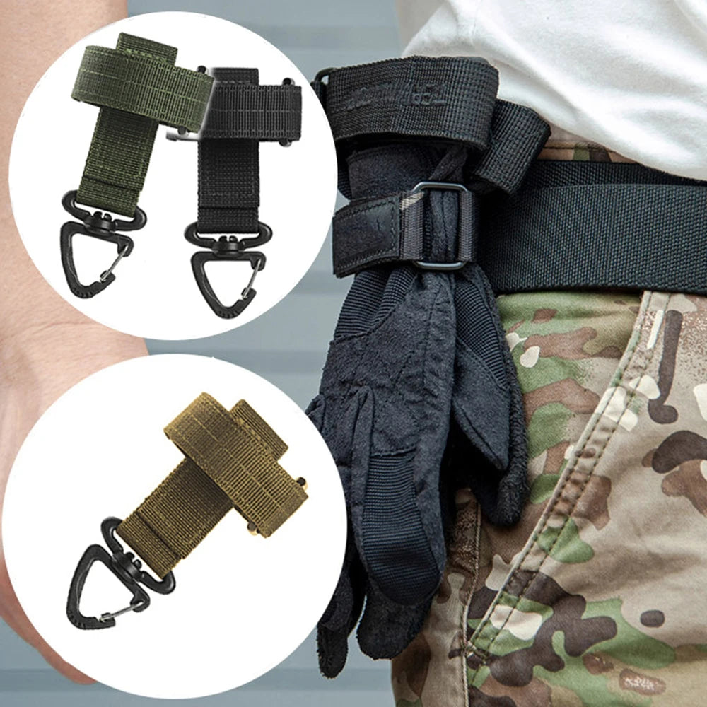 New Multi-purpose USA Nylon Gloves Buckle Tactical Glove Hook Safety Clip Outdoor Hiking Climbing Rope Storage Accessories