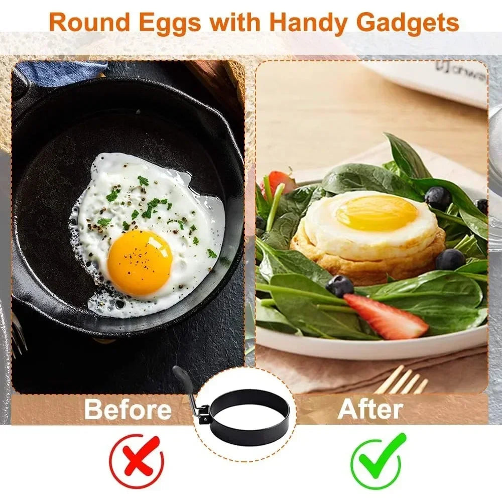 Anti-scald Egg Fried Ring Professional Stainless Steel Nonstick Round USA Pancake Mold Cooking Egg Mould Breakfast Sandwich Tools