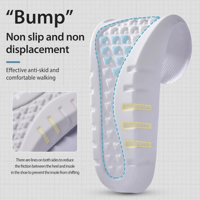 1 Pair White Invisible Height Increase Insoles USA EVA Soft Lightweight Shoe Sole Pads for Men & Women