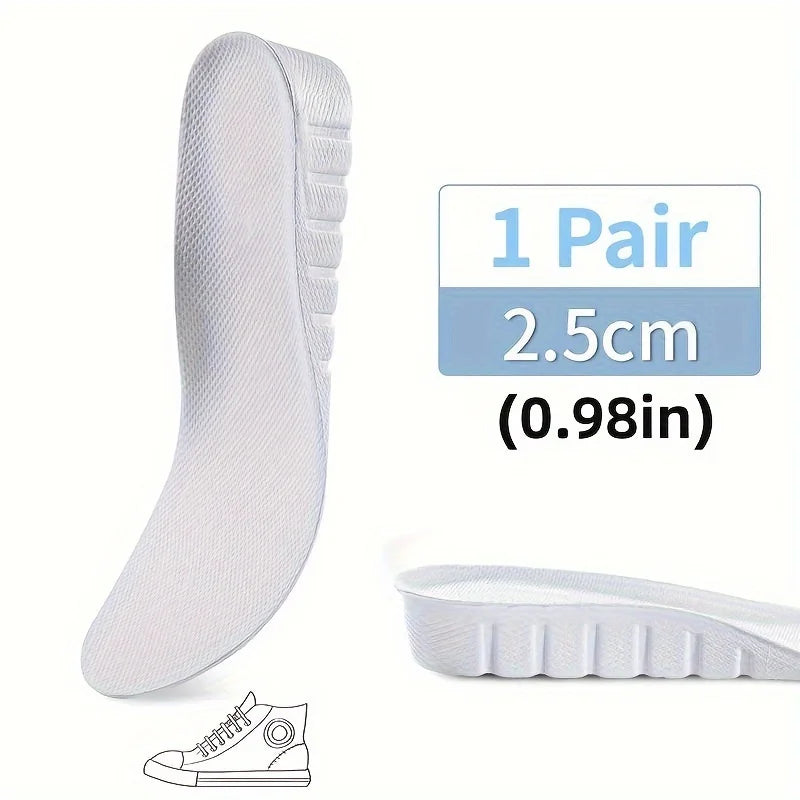 1 Pair White Invisible Height Increase Insoles USA EVA Soft Lightweight Shoe Sole Pads for Men & Women