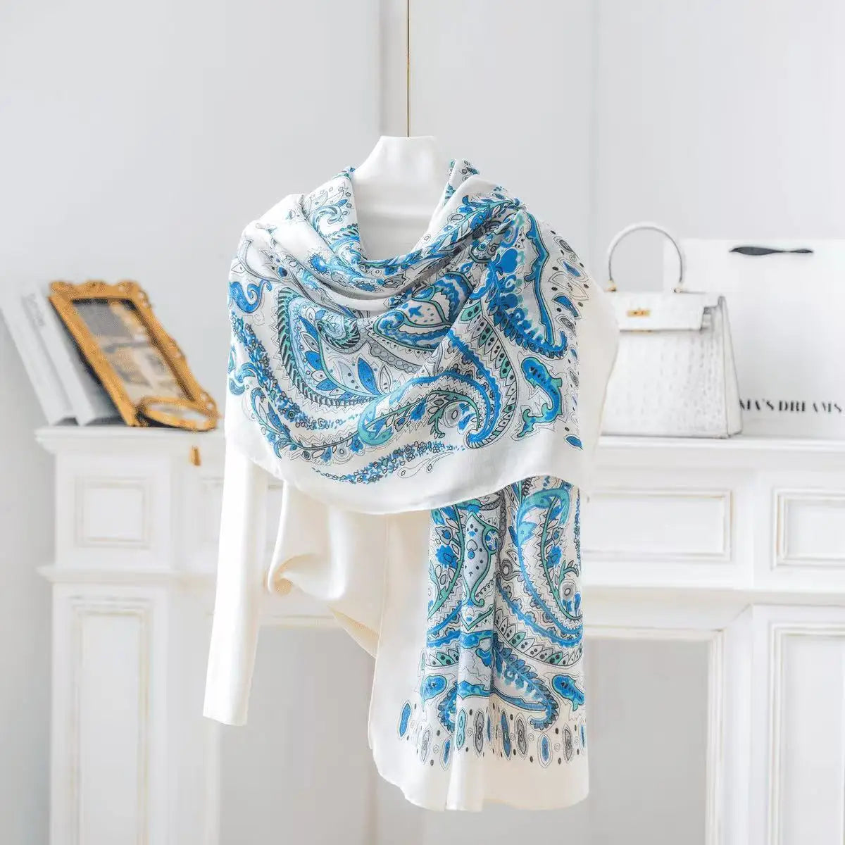 Chunqiu Retro Cotton Linen Scarf for Women Canada Summer UV Protection Shawl Long Ethnic Style Travel Accessory