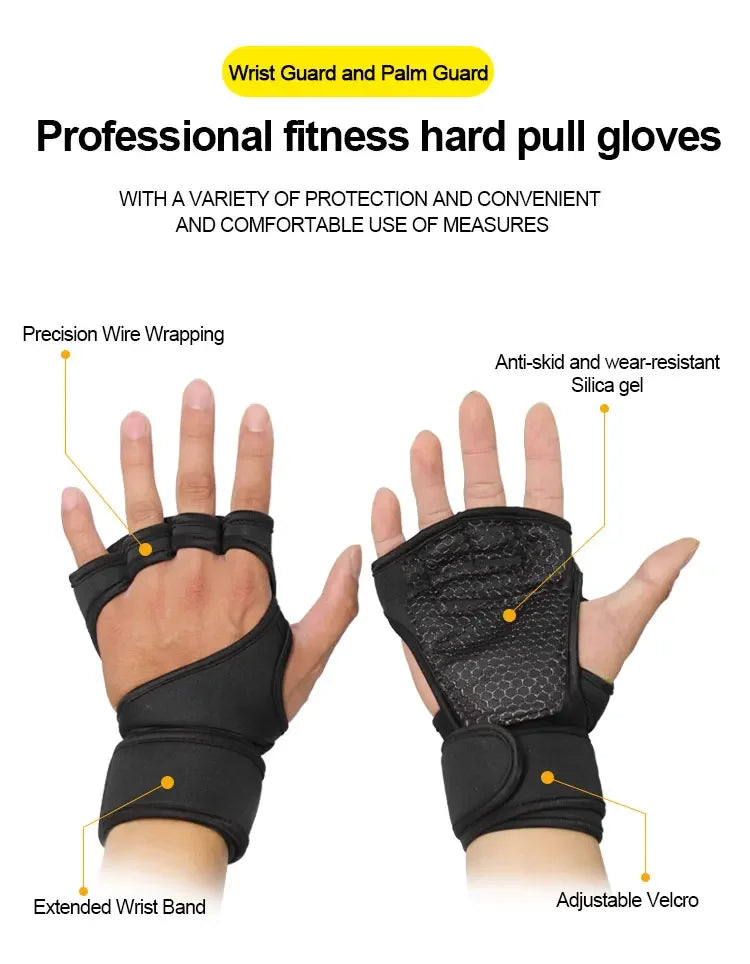 Training Sport USA Gloves for Men Women Workout Gloves Fitness Body Building Weightlifting Gym Hand Wrist Palm Protector Gloves
