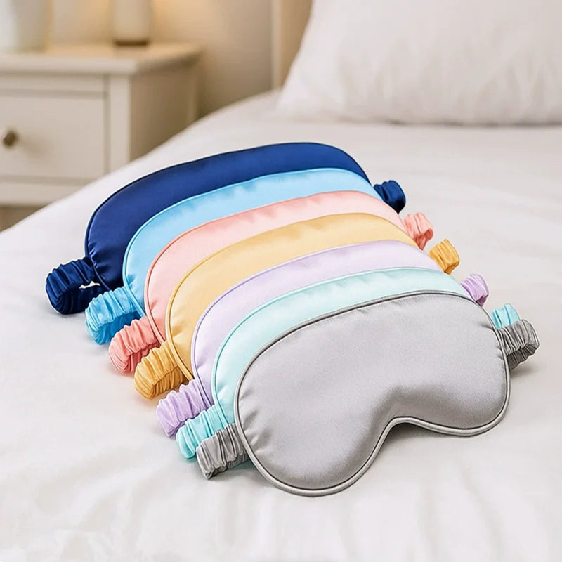 Double-Sided Silk Sleeping Eye Mask Canada Light Blocking Breathable Travel Sleep Eyeshade Protective Eyewear