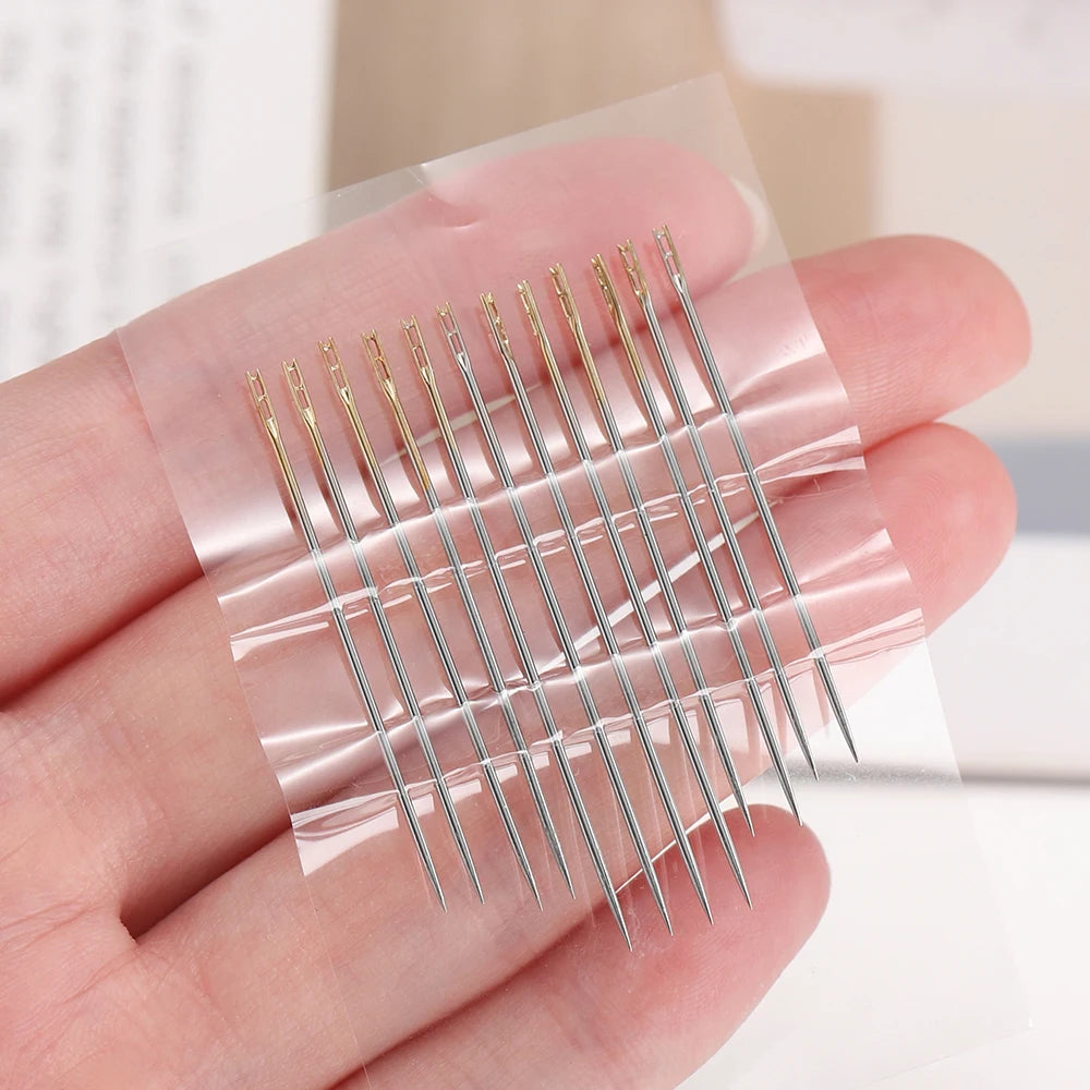 Side Hole Blind Sewing Needles Canada Elderly Self-Threading Needles Household DIY Jewelry Beading Embroidery Mending Sewing Tool