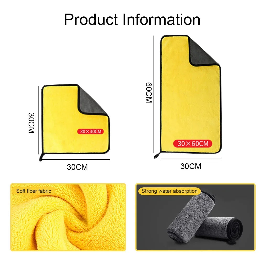 Car Wash USA Microfiber Towel 30*30CM / 30*60cm Car Cleaning Drying Cloth Care Cloth Car Wash Towel Kitchen Towel