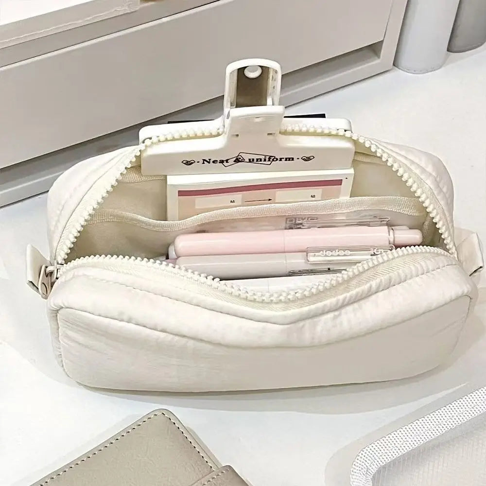 Simplicity Solid Color Pen Bag Canada Zipper Design Large Capacity Pencil Case Portable Stationery Organizer for Students Back to School