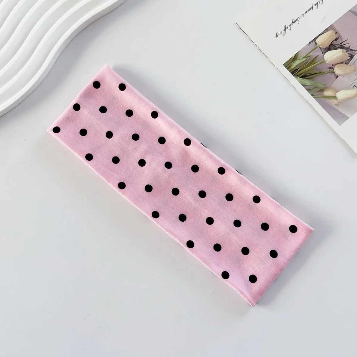 1PC Polka Dot Yoga Elastic Headband Canada Fashionable Dot-Pattern Makeup Sports & Fitness Sweat-Absorbent Hairband