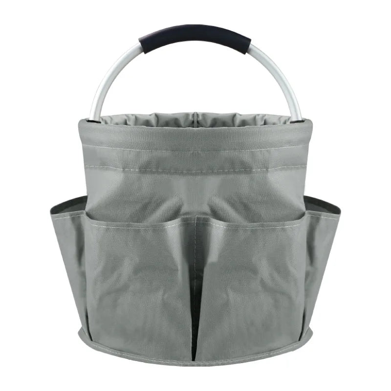Portable Cleaning Caddy 17L Foldable Cleaning Bucket with Handle Organizer Bag for Towels Cleaning Tools Bathroom Kitchen Home
