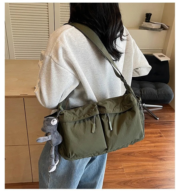 Spring & Summer Canvas Bag USA Women’s Hot-Selling One-Shoulder Crossbody Bag Light Luxury High-End Fashion Handbag