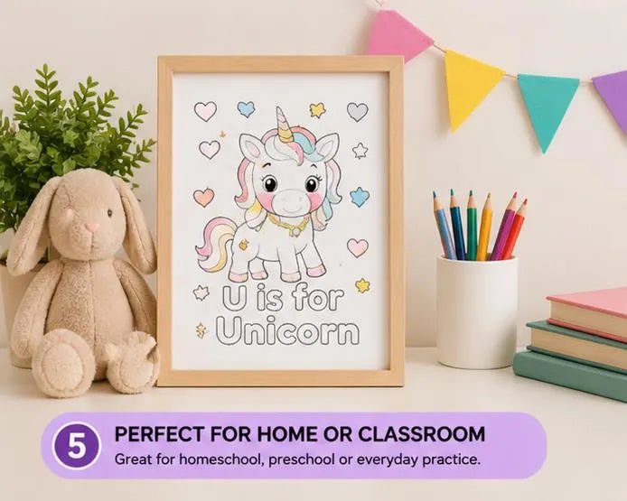A to Z Animal Alphabet Coloring Book, Toddler Letter Recognition Worksheet Template, Preschool Handwriting Activity Pack, Classroom PDF - Ammpoure