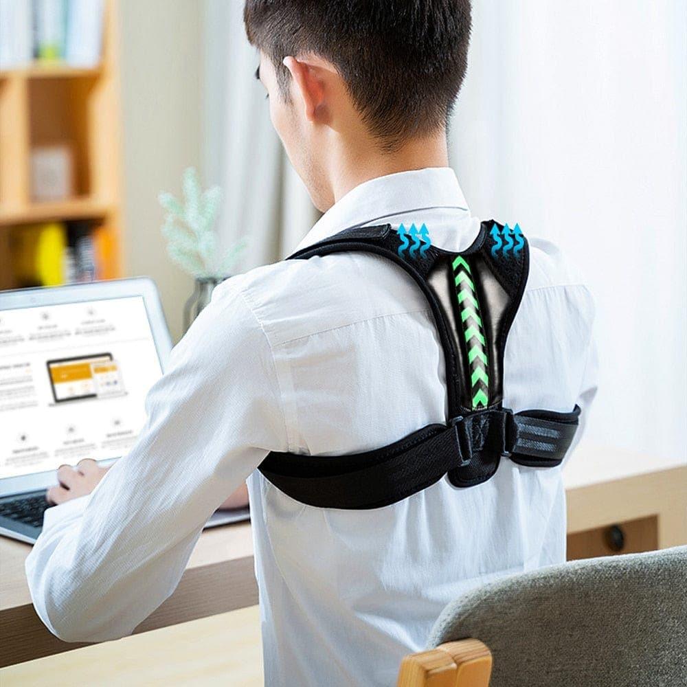 Adjustable Back Shoulder Posture Corrector Belt UK - Clavicle, Spine, Neck, Upper body Support - Ammpoure Wellbeing