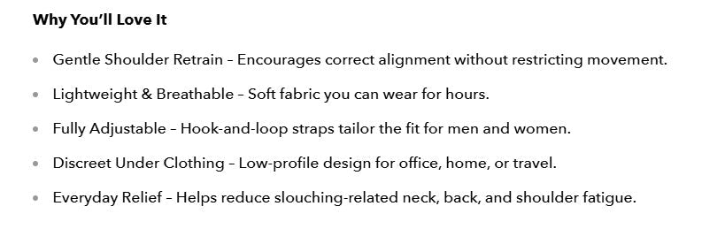 Adjustable Back Shoulder Posture Corrector Belt UK Clavicle Spine Support Brace - Ammpoure
