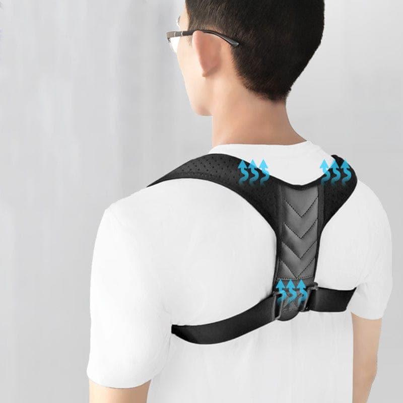 Adjustable Back Shoulder Posture Corrector Belt UK Clavicle Spine Support Brace Reshape Body Health Fixer Tape corrector - Ammpoure Wellbeing