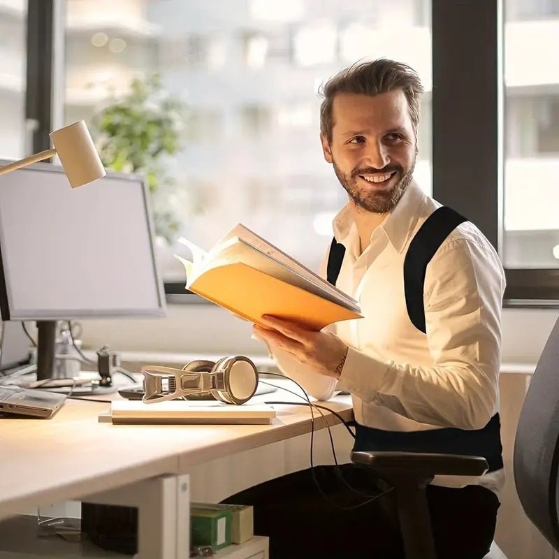 Adjustable Magnetic Therapy Posture Corrector UK and Back Support Brace Belt for Men and Women (S - XXL) - Ammpoure