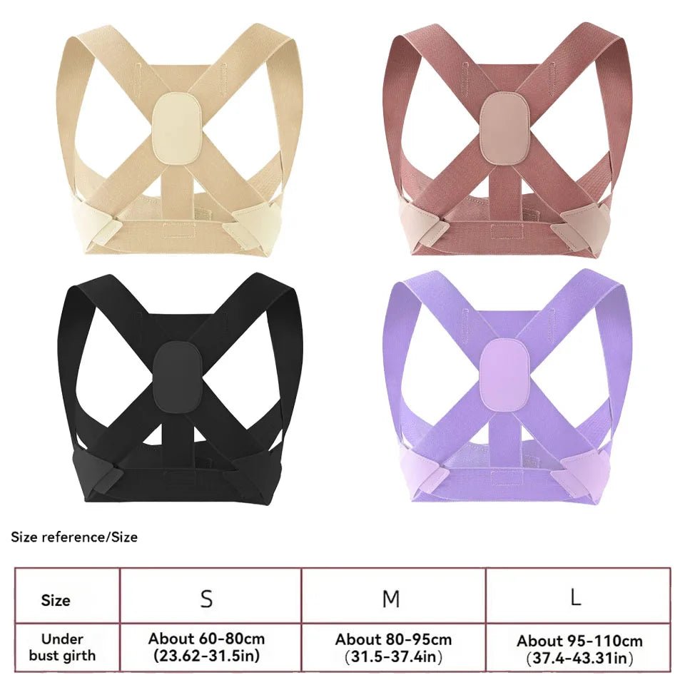 Adult Hunchback Corrector Invisible Back Straightening Stretching Straight Back Open Shoulder Lumbar Correction Belt Men Women - Ammpoure