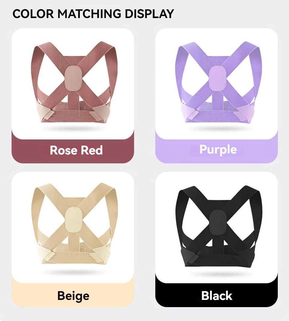 Adult Hunchback Corrector Invisible Back Straightening Stretching Straight Back Open Shoulder Lumbar Correction Belt Men Women - Ammpoure