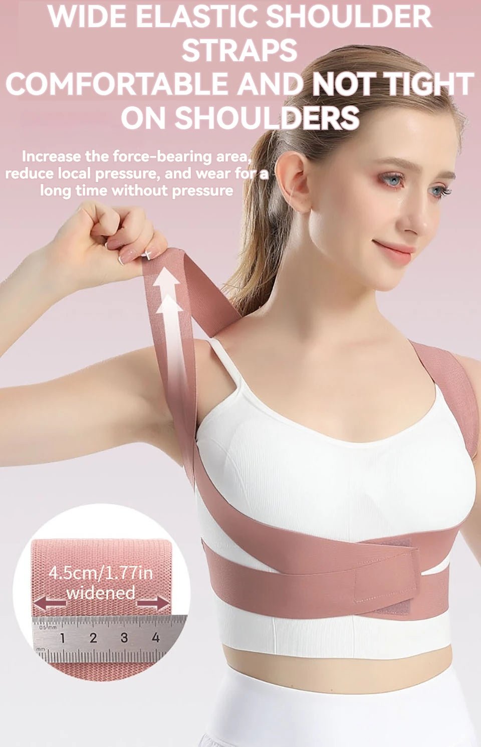 Adult Hunchback Corrector Invisible Back Straightening Stretching Straight Back Open Shoulder Lumbar Correction Belt Men Women - Ammpoure