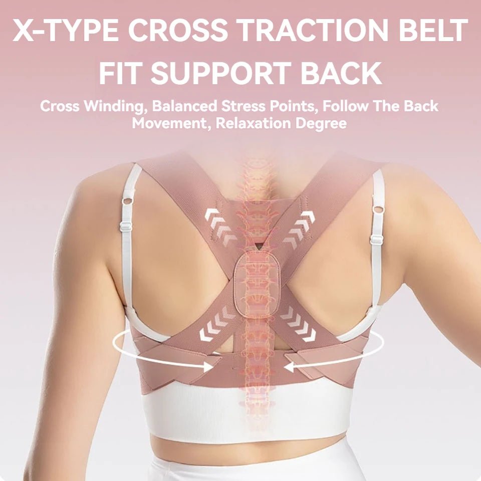 Adult Hunchback Corrector Invisible Back Straightening Stretching Straight Back Open Shoulder Lumbar Correction Belt Men Women - Ammpoure