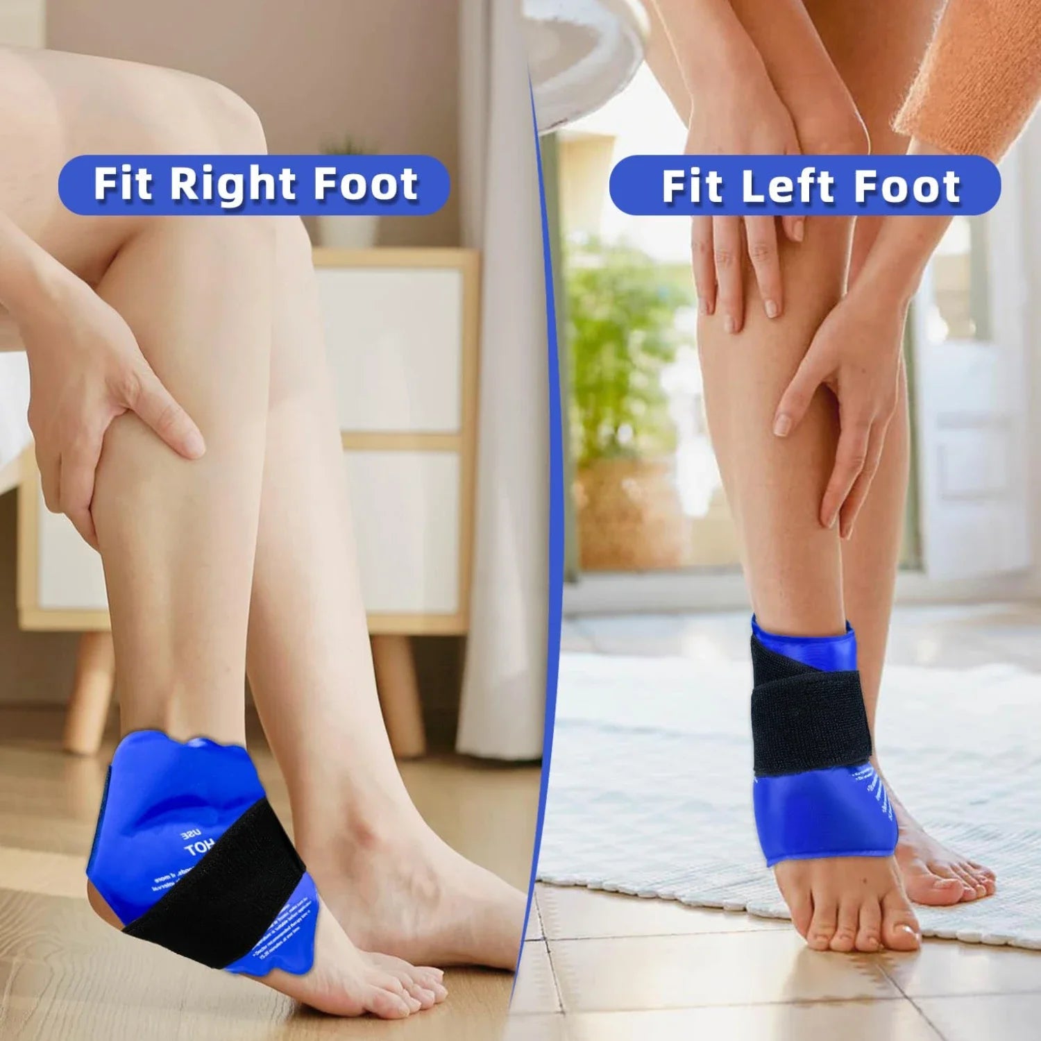 Ankle Brace Ice Pack Wrap For Injuires Hot Cold Therapy Reusable Gel Cold Pack Ankle Support For Pain Relief Sprains - Ammpoure