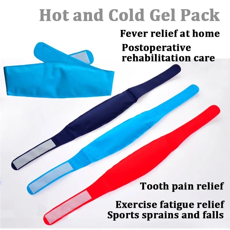 Antipyretic Cold Compress Headband for Children and Adults, Physical Cooling, Reusable Hot Compress Headband for Pain Relief - Ammpoure