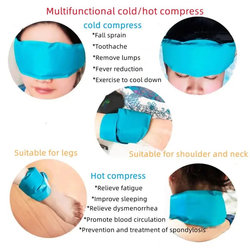 Antipyretic Cold Compress Headband for Children and Adults, Physical Cooling, Reusable Hot Compress Headband for Pain Relief - Ammpoure