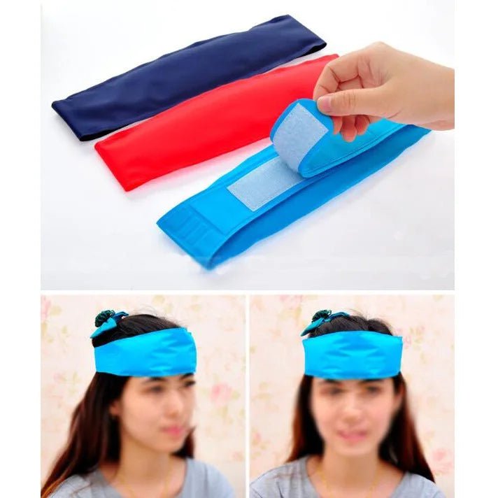 Antipyretic Cold Compress Headband for Children and Adults, Physical Cooling, Reusable Hot Compress Headband for Pain Relief - Ammpoure