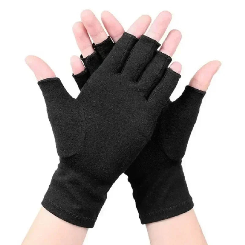 Arthritis Compression Gloves Relieve Pain From Rheumatoid RSI Carpal Tunnel Fingerless Gloves Computer Typing & Dailywork Glove - Ammpoure