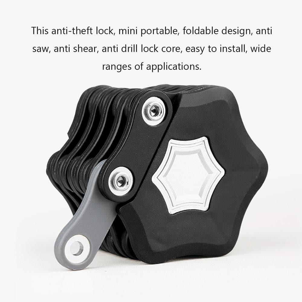 Best Bike Lock - Anti - theft, Folding, Hamburger Shape - Ammpoure Wellbeing