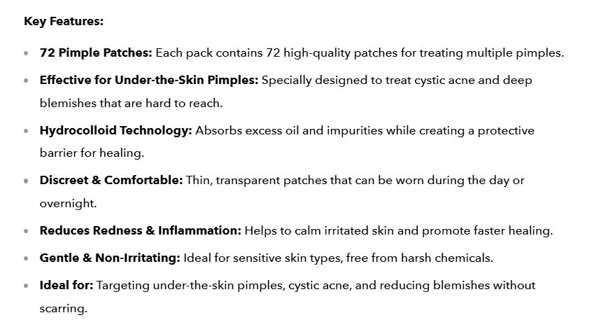 Best pimple patches for pimples under the skin 72 Pimple UK - Ammpoure