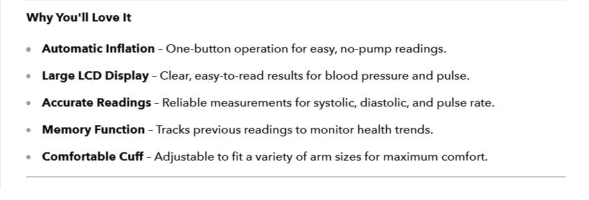 Blood pressure monitor LCD Automatic UK - Ammpoure