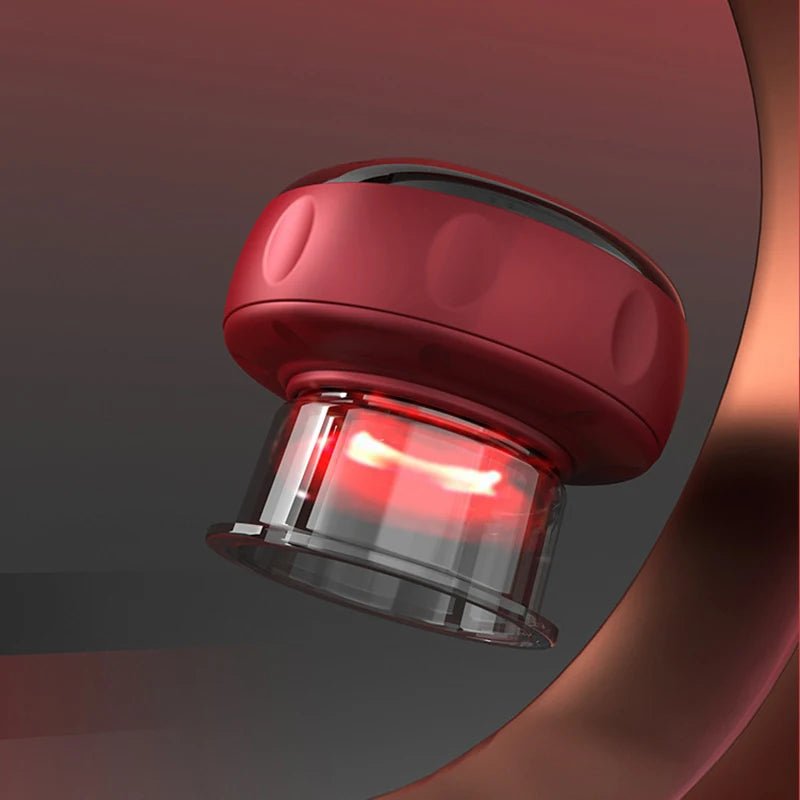 Body Scraping Massage Smart Electric Vacuum Cupping Heating Suction Cup Device Back Neck Arm Massger - Ammpoure Wellbeing