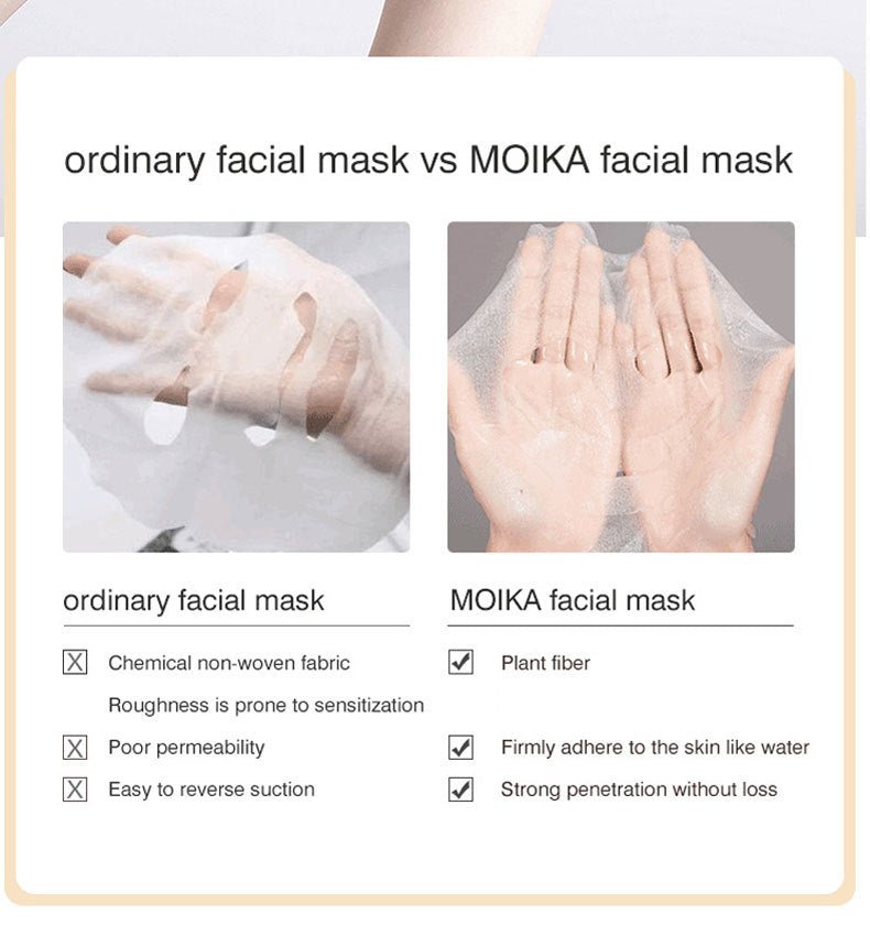 Brightening Hydrating Sheet Facial Mask Skin Care Oil Control Natural Plant Face Mask (Pack of 10) - Ammpoure