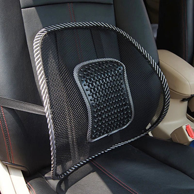 Car Seat Chair Back Cushion Mesh Lumbar Back Brace Car Seat Chair Cushion Massage Back Cushion Pad Support Home Office - Ammpoure